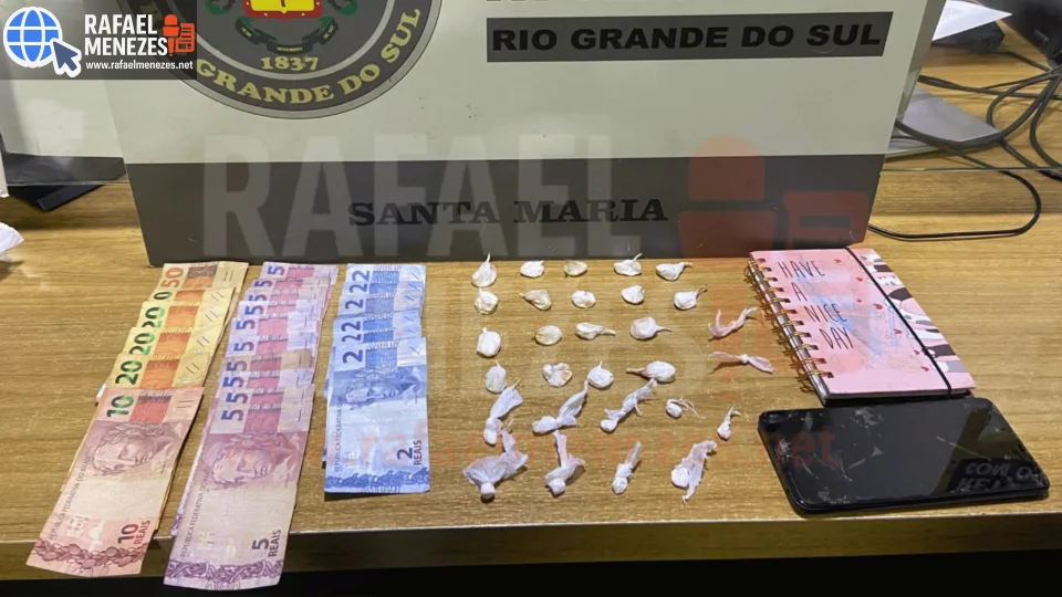 Mulher é presa por tráfico de drogas no Bairro Santa Marta em Santa Maria