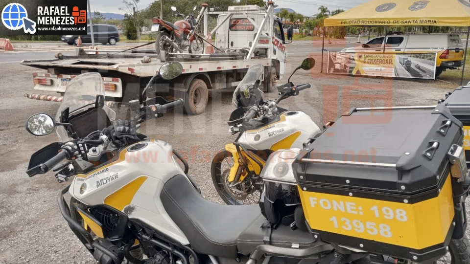 Motocicleta com mais de R$ 413 mil em débitos é apreendida na RSC-287 em Santa Maria