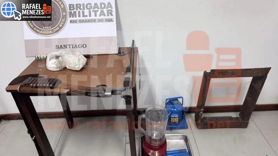 Homem é preso por tráfico de drogas e porte ilegal de arma em Nova Esperança do Sul