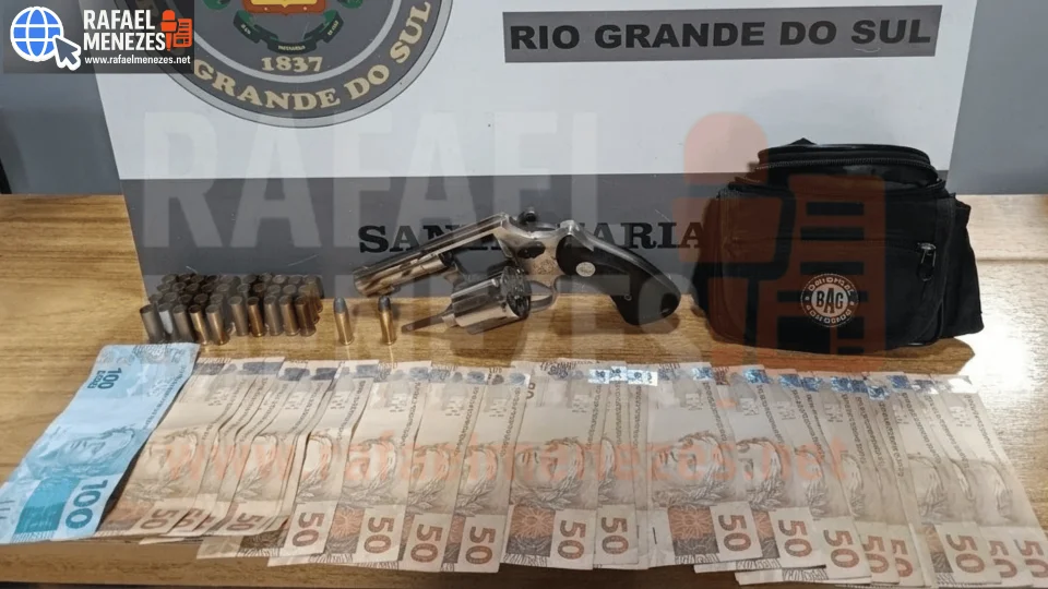 Homem é preso após efetuar disparos de arma no bairro Salgado Filho em Santa Maria