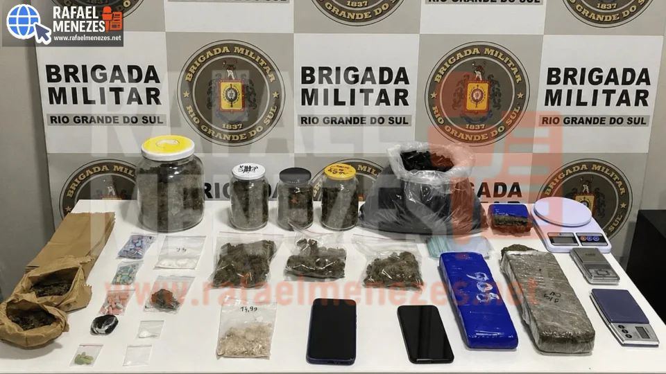 Casal é preso após ação do 2º BPChoque encontrar quese 3 quilos de drogas em Santa Maria