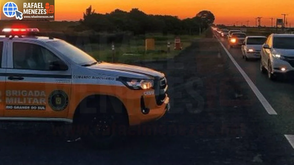 Motociclista fica ferido após colisão entre três veículos na RSC-287 em Santa Maria