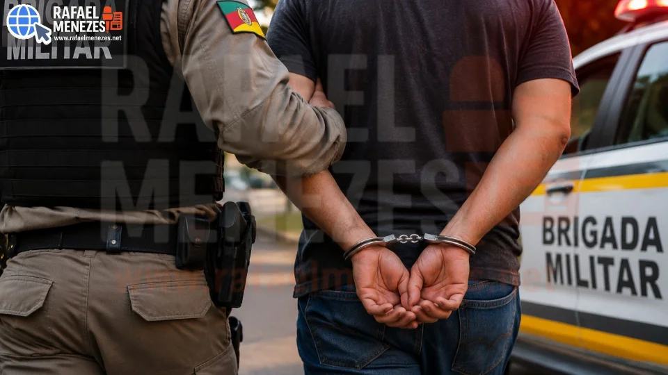 Brigada Militar prende em Agudo homem com mandado por processo de homicídio na Paraíba