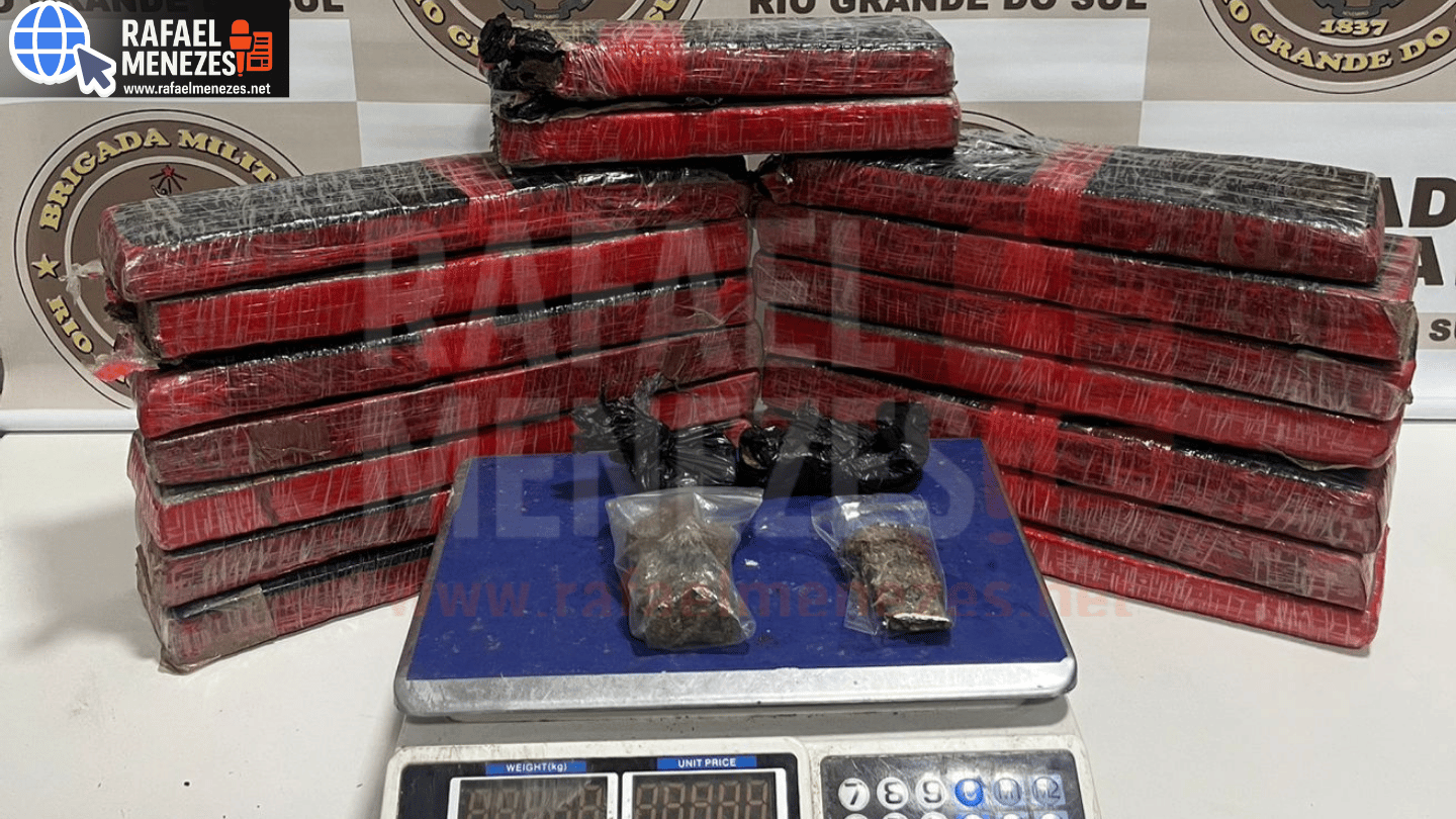 Jovem é preso com quase 20 quilos de maconha no bairro João Goulart, em Santa Maria