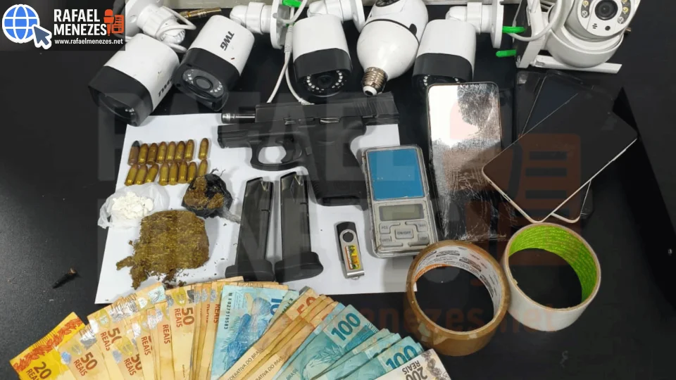 Brigada Militar prende casal com drogas, pistola e mais de R$ 3 mil em dinheiro em Santa Maria