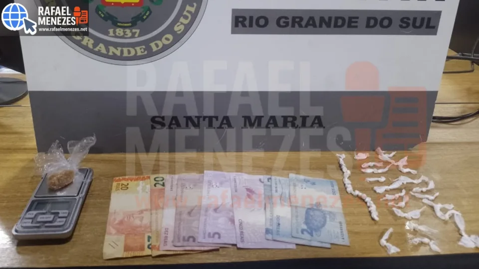 Adolescente é apreendido com drogas após tentar fugir de abordagem em Santa Maria