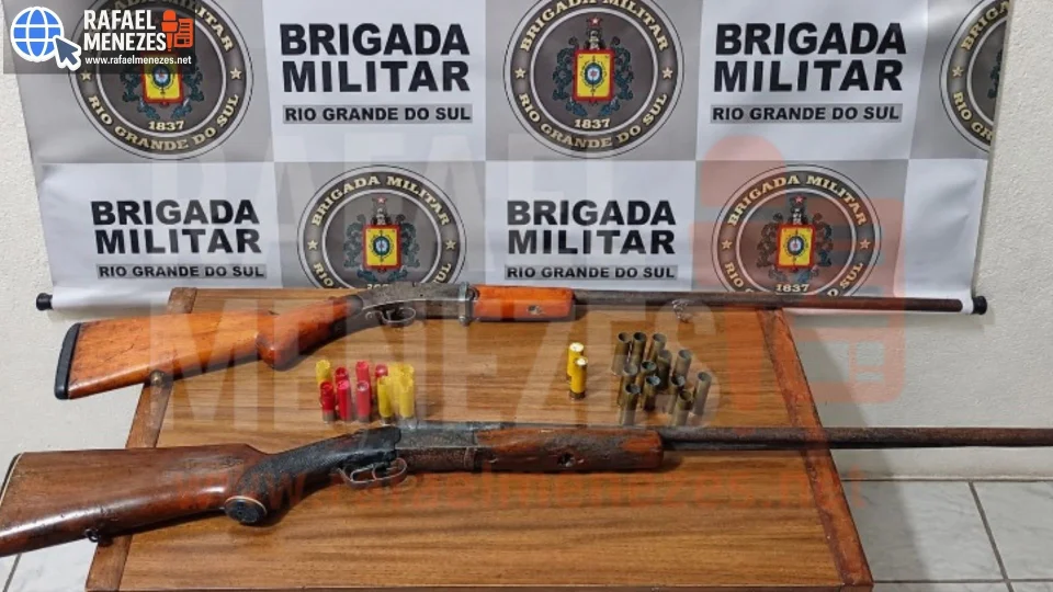 Homem é preso com armas após ameaçar companheira em propriedade rural de Formigueiro