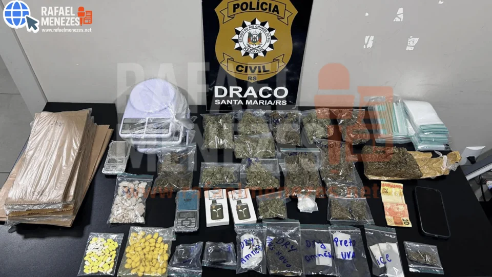 DRACO prende trio com grande quantidade de drogas em operação em Santa Maria