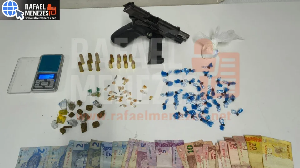 Homem é preso por tráfico de drogas e porte ilegal de arma em Agudo