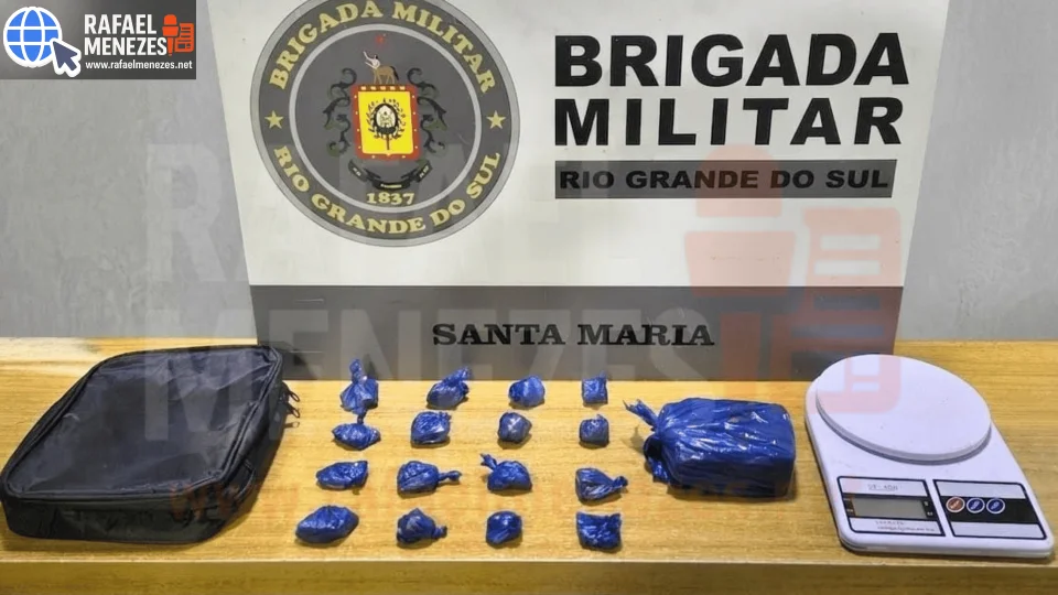 Homem é preso por tráfico de drogas durante ação do 2º BPChoque em Santa Maria