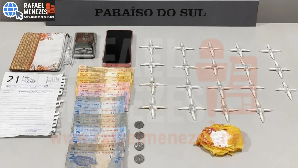 Mulher é presa por tráfico de drogas durante abordagem em Paraíso do Sul