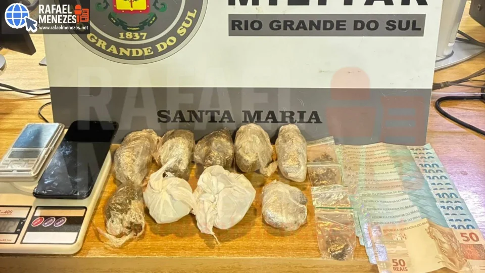 Homem é preso com quase meio quilo de maconha e dinheiro no bairro Nova Santa Marta
