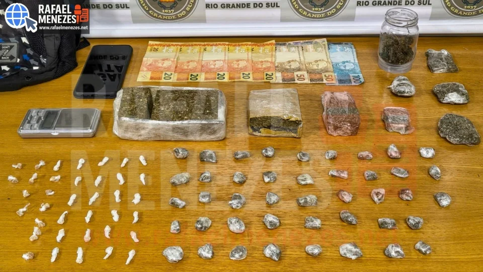 Mulher é presa com drogas e balança digital no interior de Júlio de Castilhos