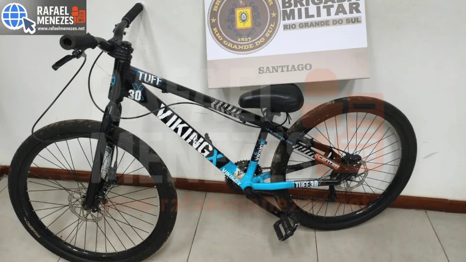 Homem é preso após furtar bicicleta de residência em Santiago