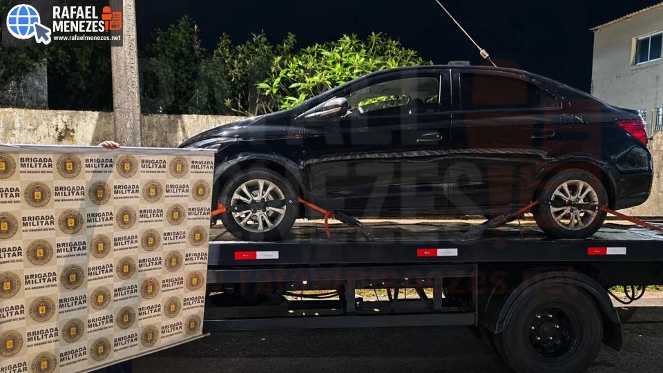 Carro roubado de motorista de aplicativo em Santa Maria é recuperado em São Pedro do Sul