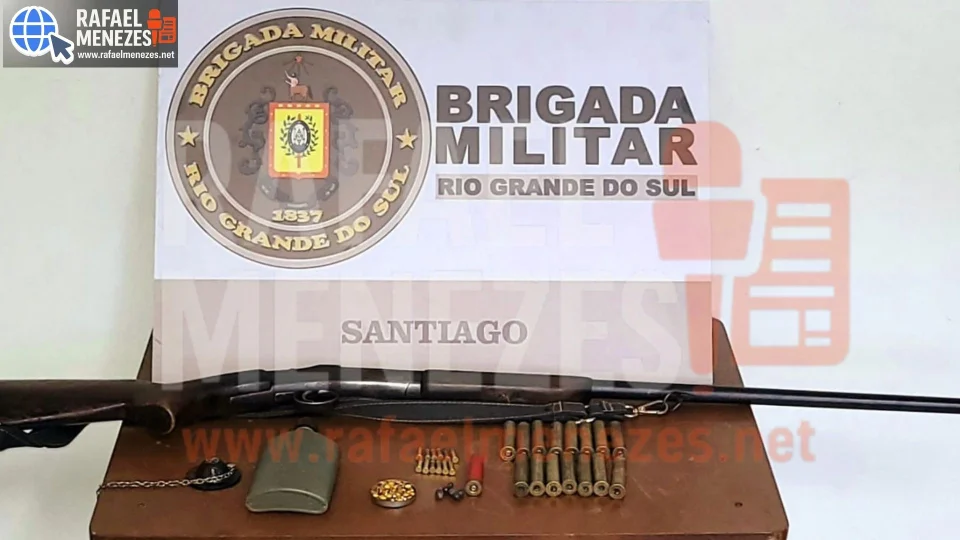 Homem é preso por violência doméstica e posse irregular de arma em Santiago