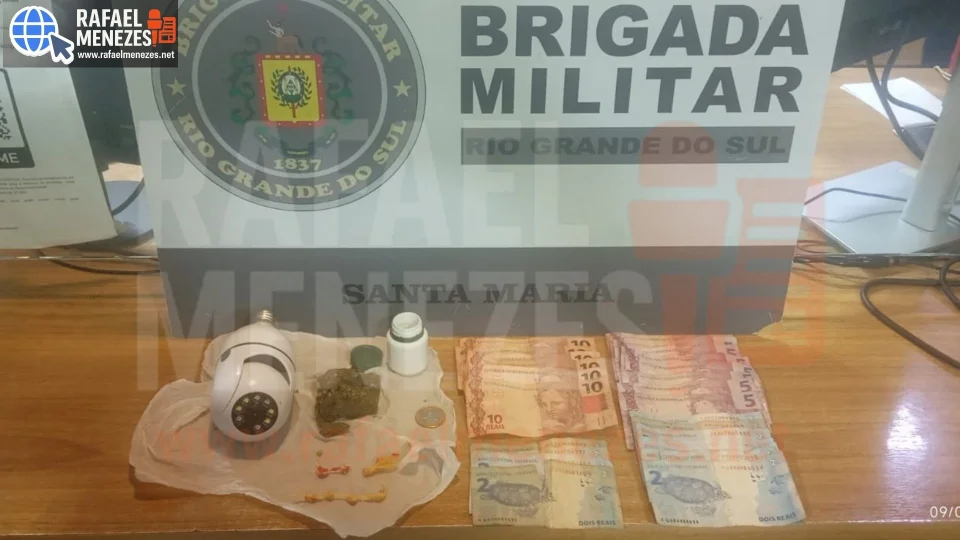Adolescente é apreendido com drogas durante abordagem do 2º BPChq em Santa Maria