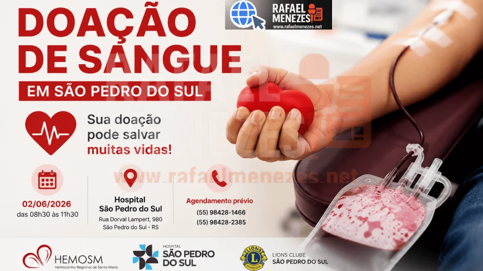 Campanha de doação de sangue em São Pedro do Sul acontece no dia 2 de junho