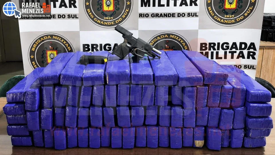 Mulher é presa com mais de 50 kg de maconha e pistola na ERS-342 em Cruz Alta
