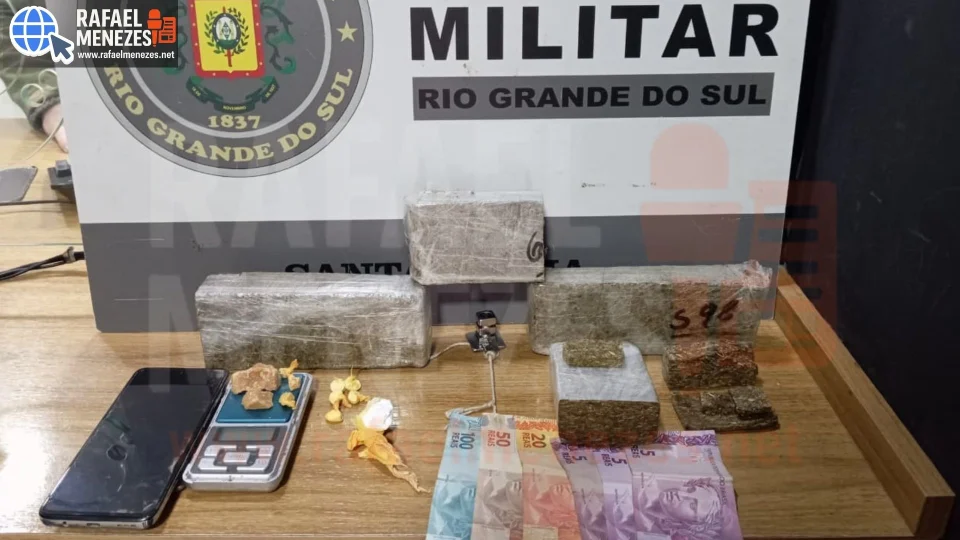 Homem é preso com drogas após abordagem policial em Santa Maria