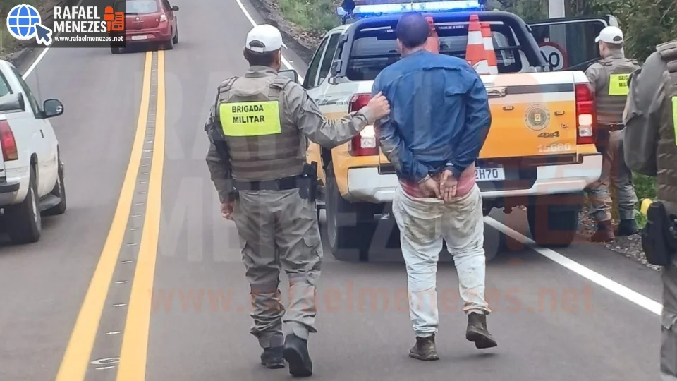 Homem é preso após acidente com motocicleta furtada em São Martinho da Serra