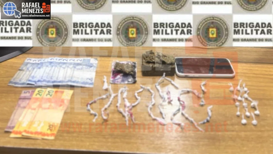 Adolescente é apreendido com drogas durante ação do 2ºBPChq em Santa Maria