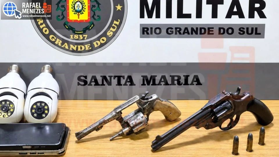 Dois homens são presos com armas de fogo durante ação policial em Santa Maria