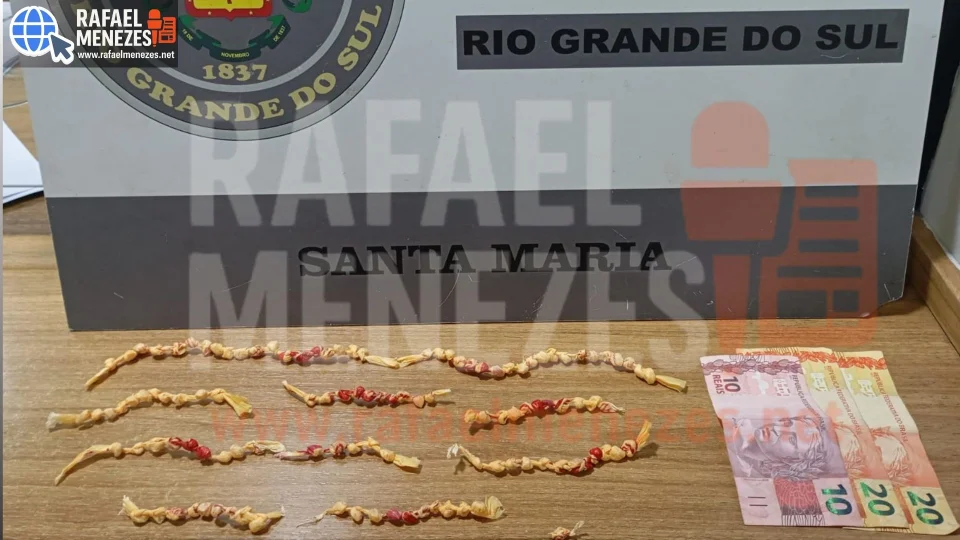 Homem é preso com 115 pedras de crack durante ação do 2º BPChq em Santa Maria