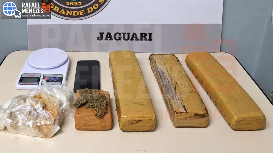 Brigada Militar apreende mais de 3,5 quilos de drogas e prende homem por tráfico em Jaguari