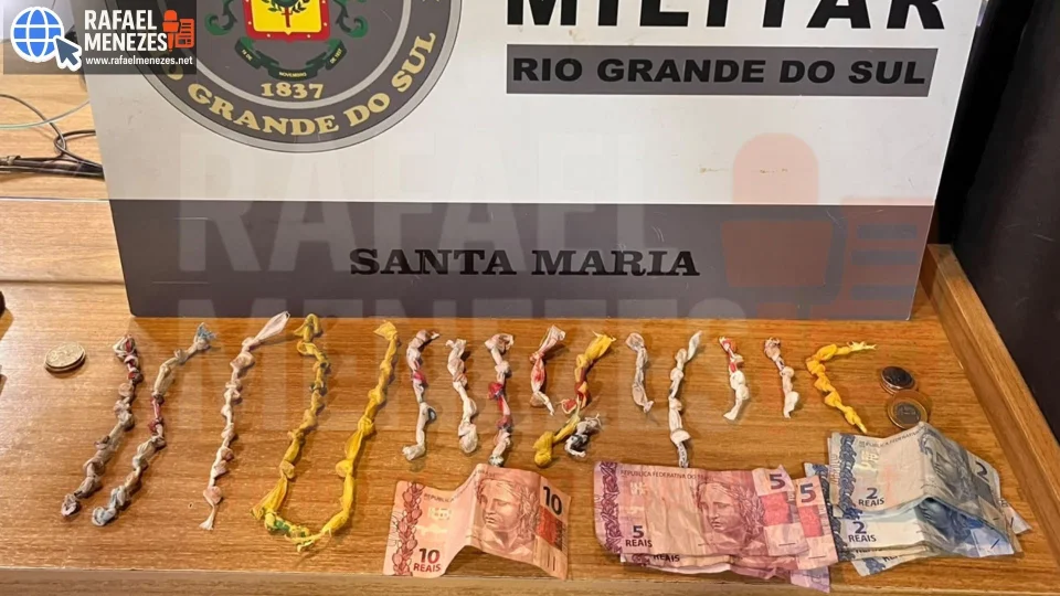Homem é preso com porções de crack durante ação do 2º Batalhão de Polícia de Choque em Santa Maria