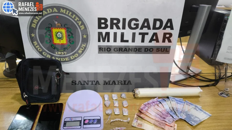 Homem é preso com crack e maconha durante ação do 2º BPChq em Santa Maria