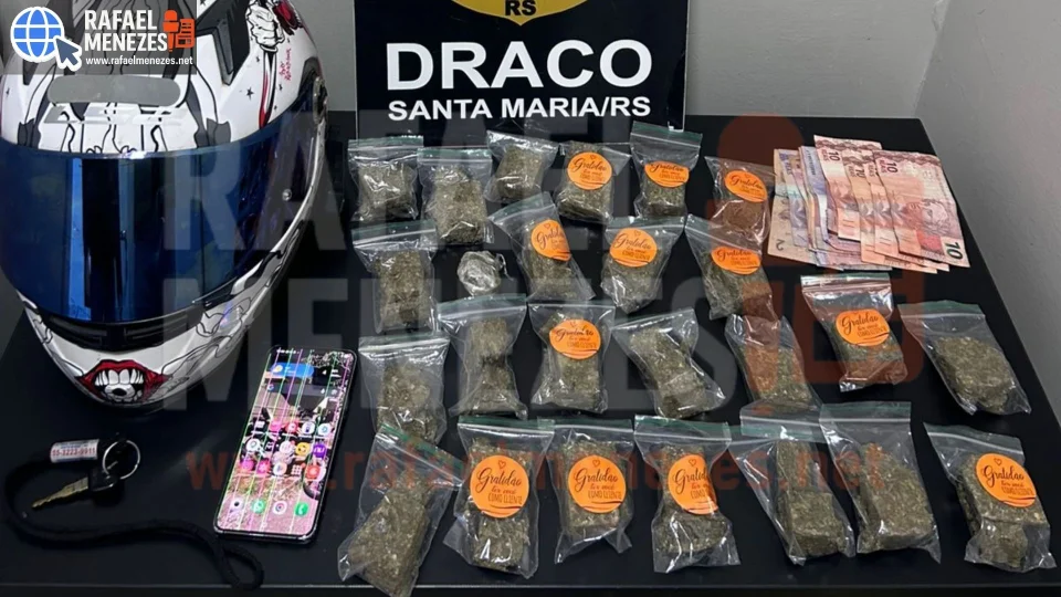 Homem é preso por tráfico de drogas durante ação da DRACO em Santa Maria