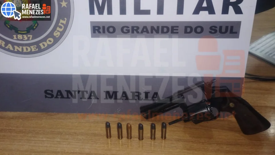 Homem é preso após disparos para intimidar moradores em Santa Maria