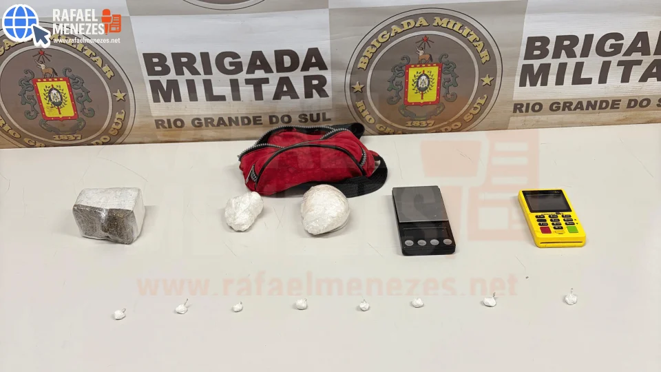 Traficante é preso com cocaína, maconha e balança de precisão em Cruz Alta