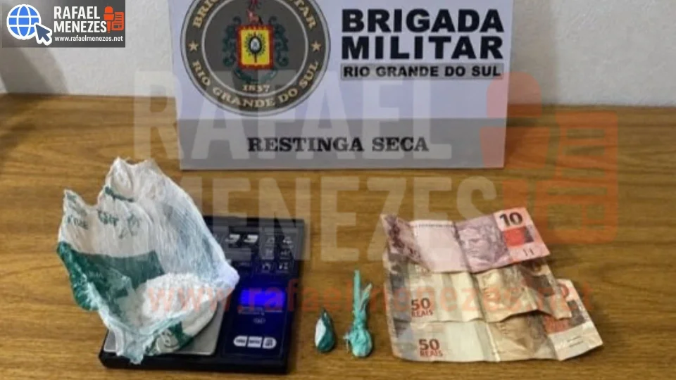 Mulher é detida após apreensão de cocaína em Restinga Sêca