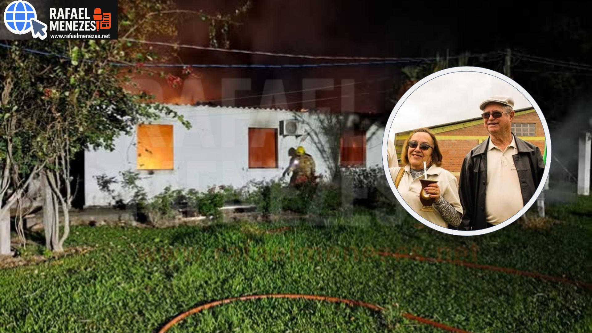 Casal de idosos morre em incêndio em cabanha no interior de São Sepé