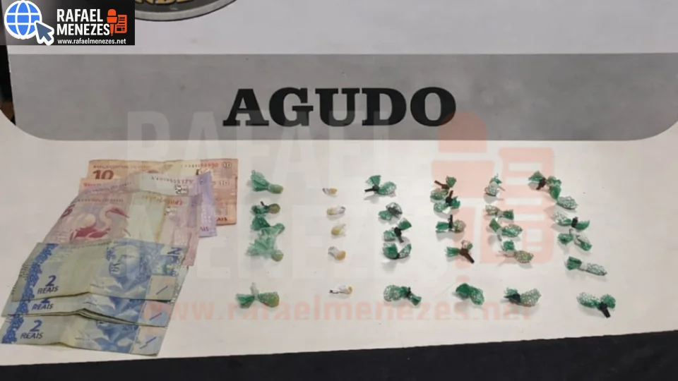 Homem é preso por tráfico de drogas no bairro Caiçara em Agudo