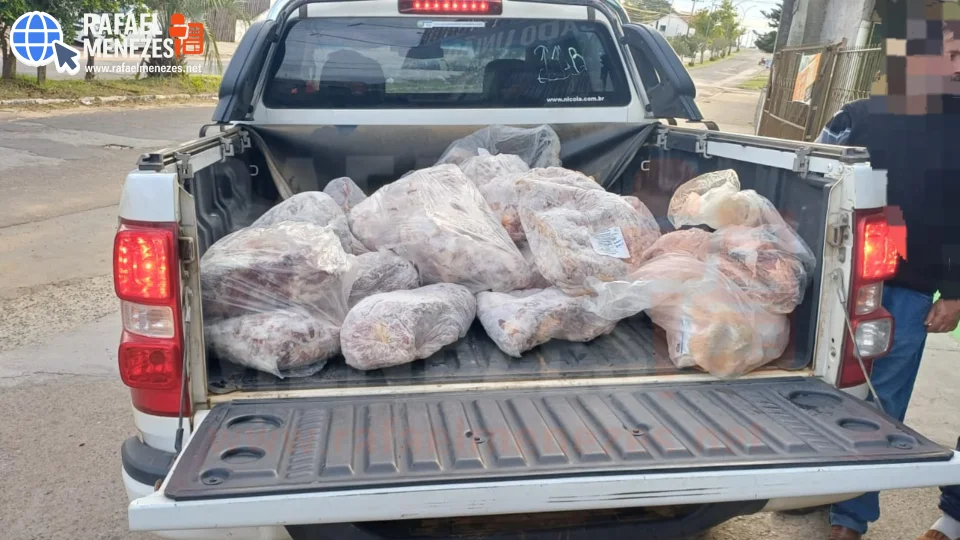 Polícia Civil prende homem após apreender quase 200 quilos de carne imprópria para consumo em São Gabriel
