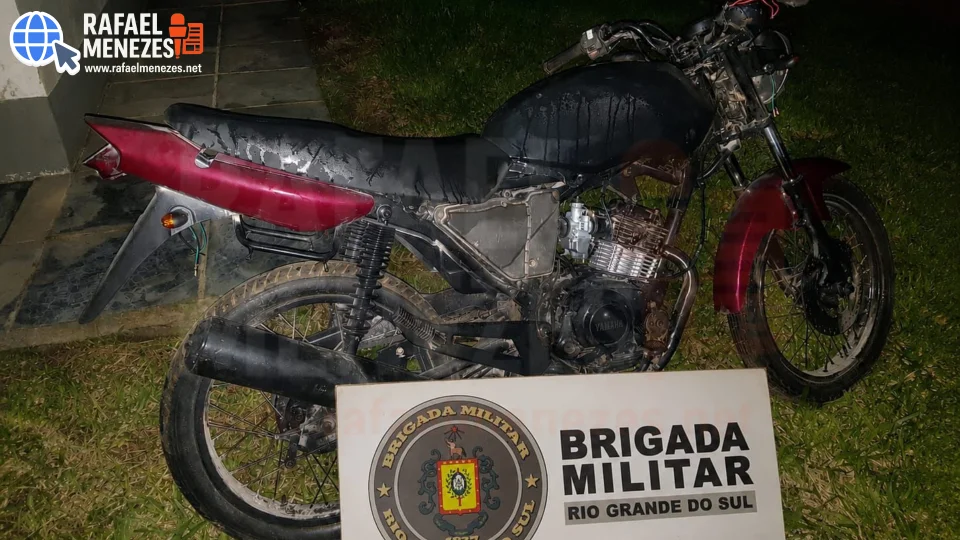 Brigada Militar apreende motocicleta adulterada durante ação da Força Tática em Tupanciretã