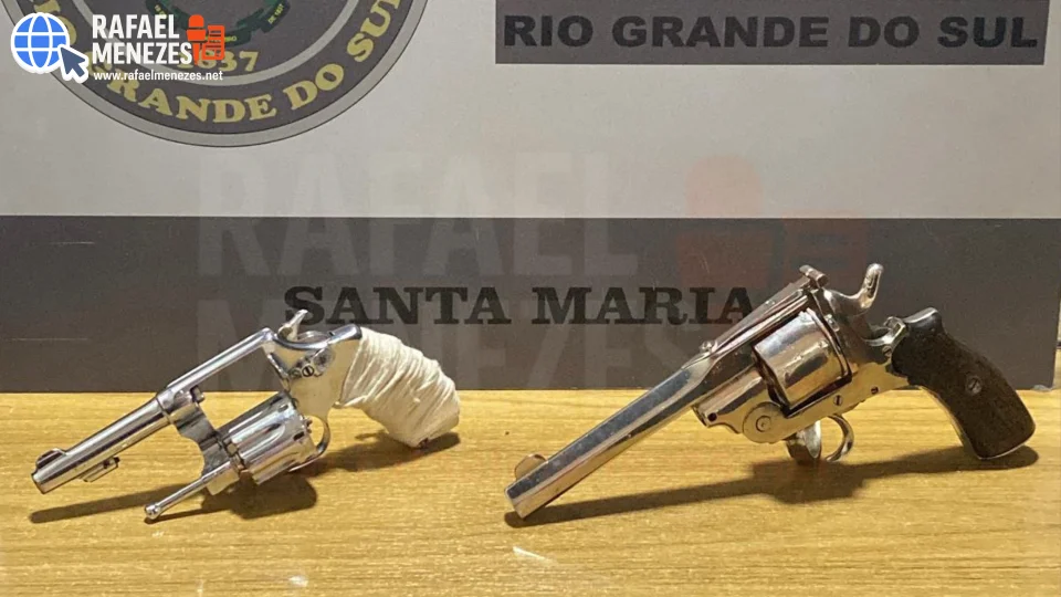 Homem é preso com dois revólveres após tentar fugir da Brigada Militar em Santa Maria