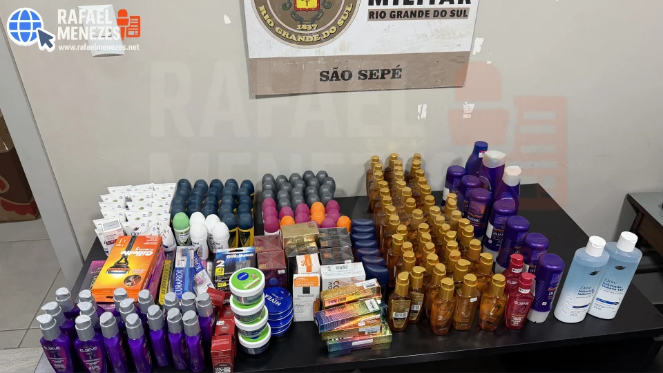 Brigada Militar prende quadrilha com mais de R$ 30 mil em produtos furtados na BR-392 em São Sepé