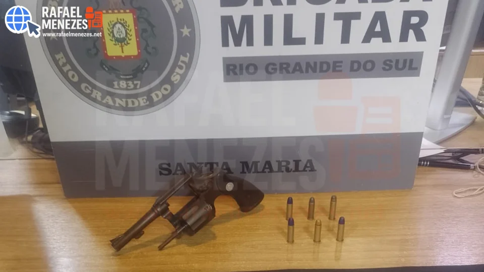 Apenado em saída temporária é preso com revólver e munições no bairro Patronato em Santa Maria