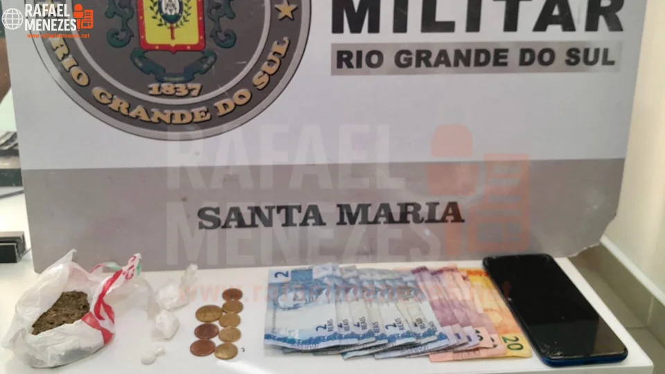Brigada Militar prende homem por tráfico de drogas em Santa Maria