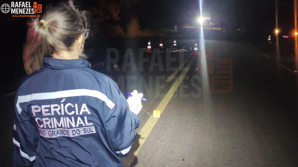 Motociclista morre em acidente com caminhonete na BR-287 em Santa Maria