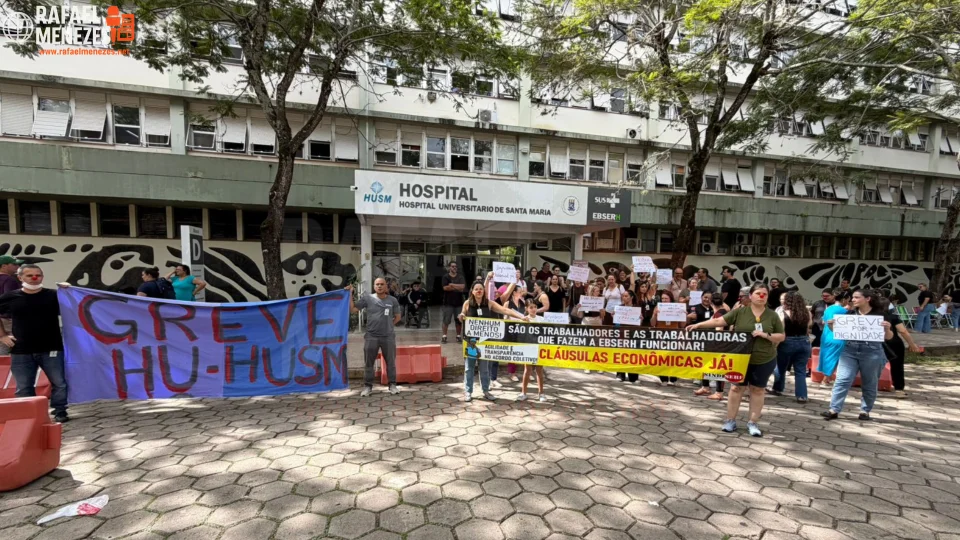Funcionários da HU Brasil rejeitam proposta de reajuste e mantêm greve no Hospital Universitário de Santa Maria