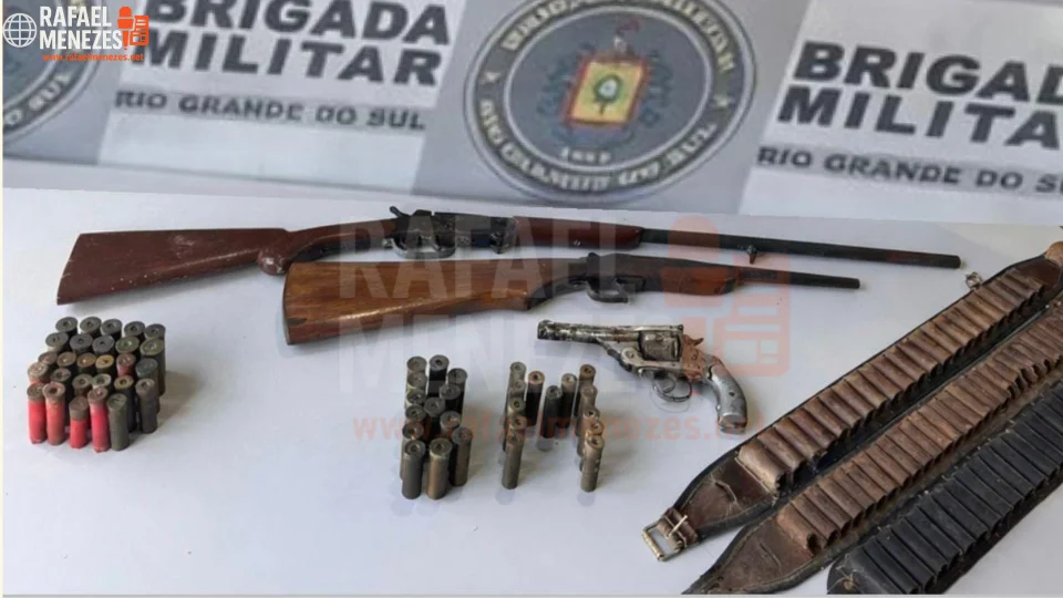 Homem é preso com armas e munições no interior de Cachoeira do Sul
