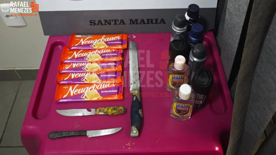 Dupla é presa roubo em supermercado em Santa Maria