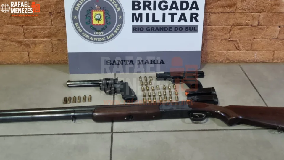 Homem é preso por posse irregular de armas no bairro Nova Santa Marta em Santa Maria