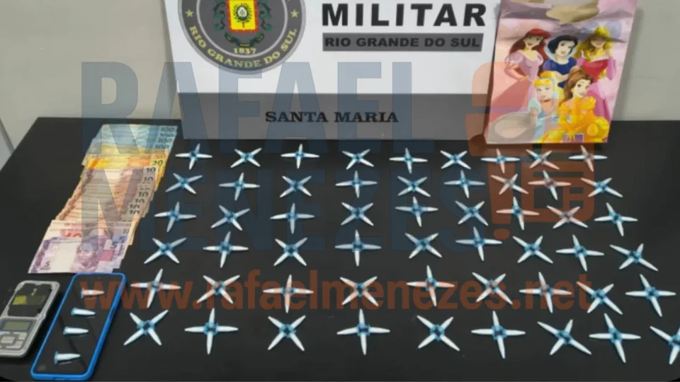 Homem é preso com mais de 200 porções de cocaína no bairro Urlândia em Santa Maria