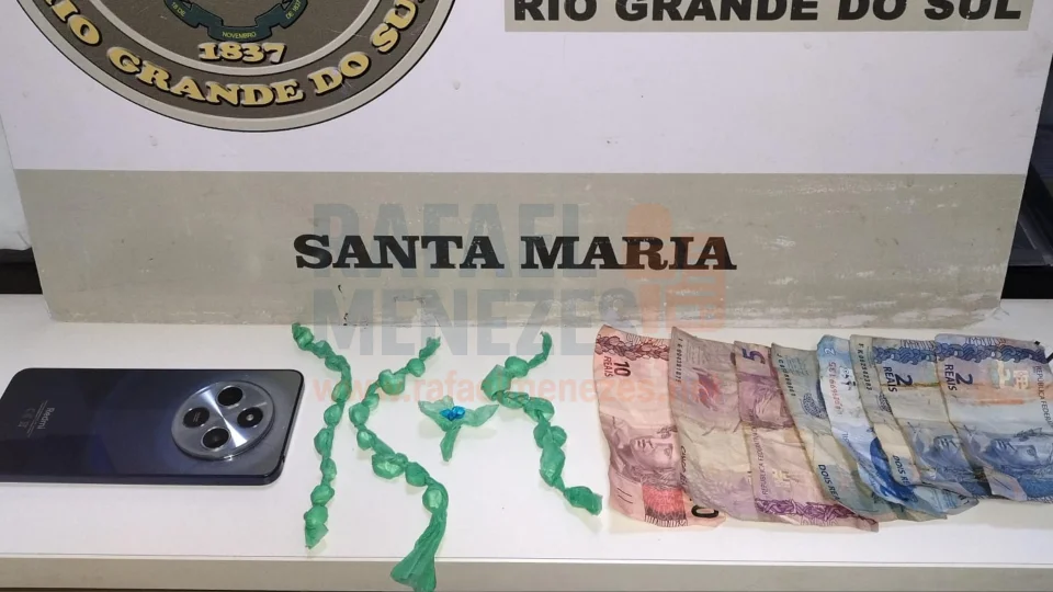 Homem é preso por tráfico de drogas no bairro Nossa Senhora do Rosário em Santa Maria